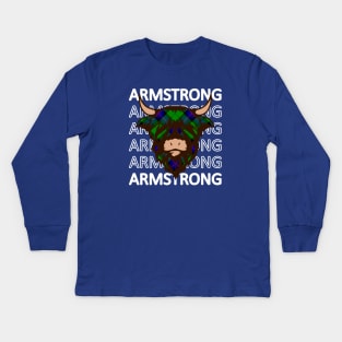 Clan Armstrong - Hairy Coo Kids Long Sleeve T-Shirt